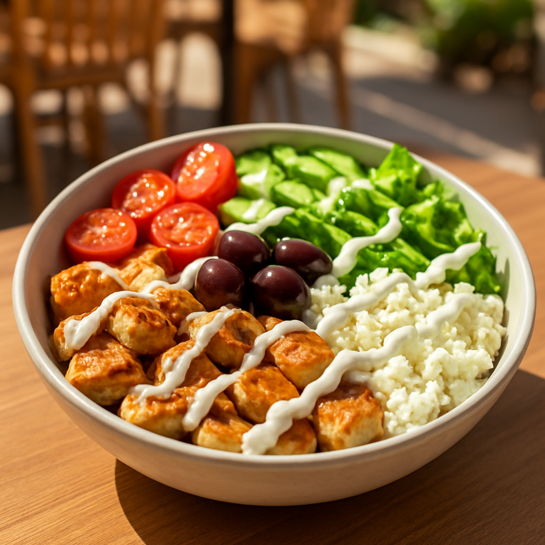 greek chicken bowl