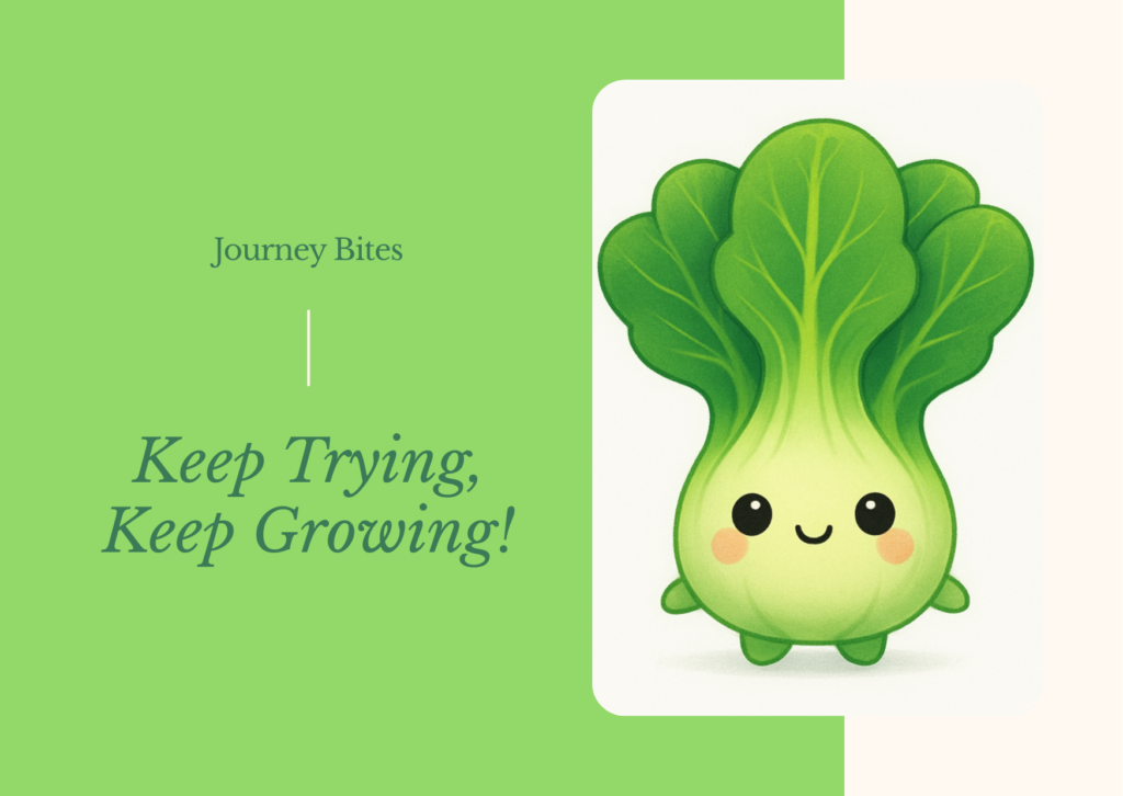 postcard keep trying, keep growing!